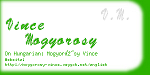 vince mogyorosy business card